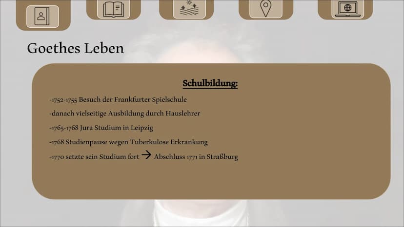 Johann Wolfgang von Goethe
Referat von Allegra Hofmann und Paula Urban Gliederung
Biografie von Goethe
• Seine Werke
Lebzeiten in Weimar
Akt