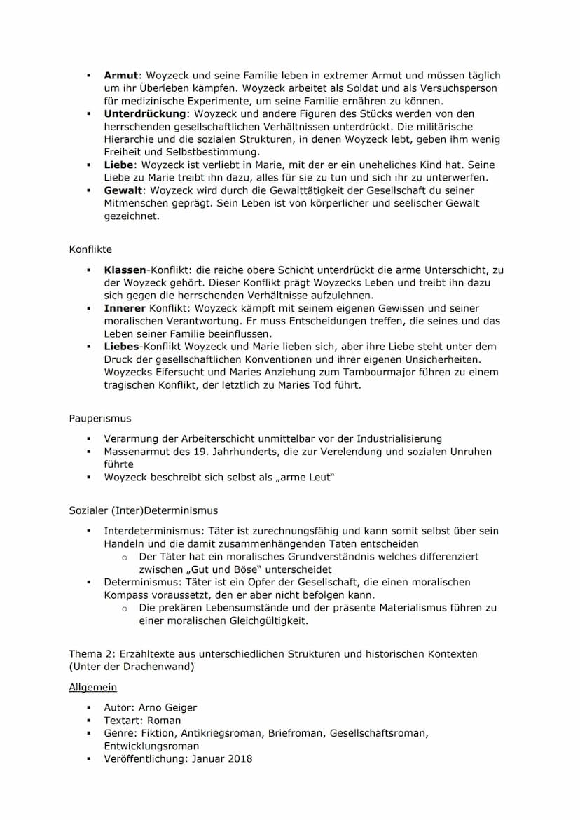 Themenbereich 2: Texte
Thema 1: Dramen aus unterschiedlichen Strukturen und historischen Kontexten
(Woyzeck)
Allgemein
.
Autor: Georg Büchne