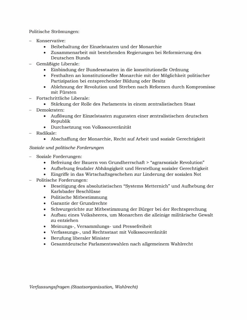 Die deutsche Revolution von 1848/49
Entstehung, Entwicklung, Unterdrückung der liberal-nationalen Bewegung im
europäischen Kontext (1813/15-