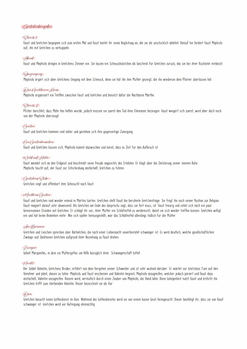 -Faust-Zusammenfassung der Kapitel
Kurzzusammenfassung
Faust von Johann Wolfgang von Goethe (1808)
Sein Erkenntnisstreben macht es Faust unm