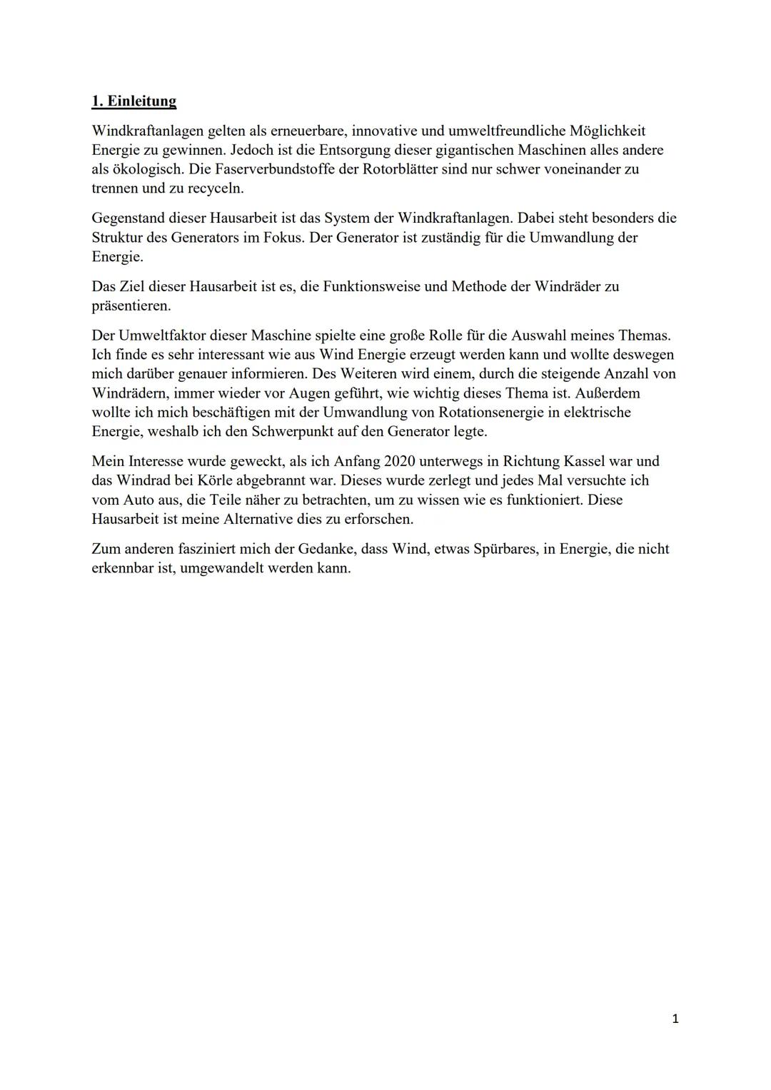 Hausarbeit

Thema: Die Windenergieanlage

Datum: 18.05.2021-22.06.2021

Name: Amandine

Schule:

Klasse: 10cG

Zuständige Lehrkraft: Inhalts