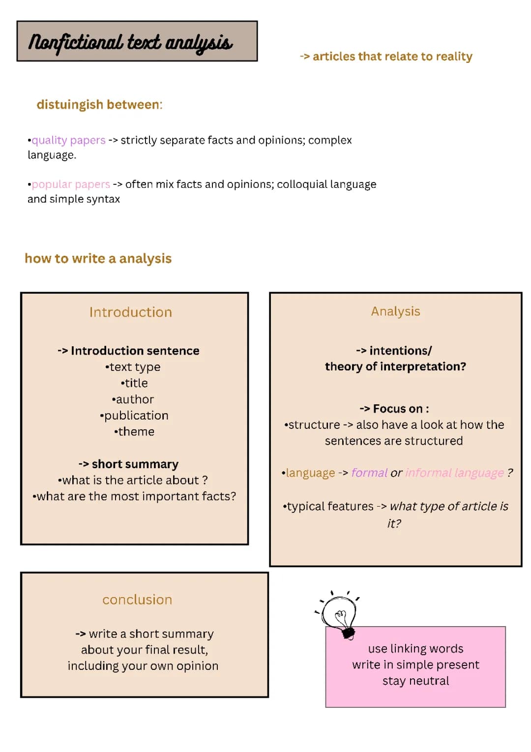 analysis of a nonfictional text