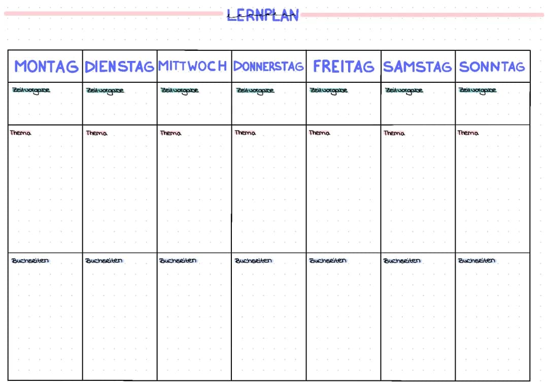Lernplan
