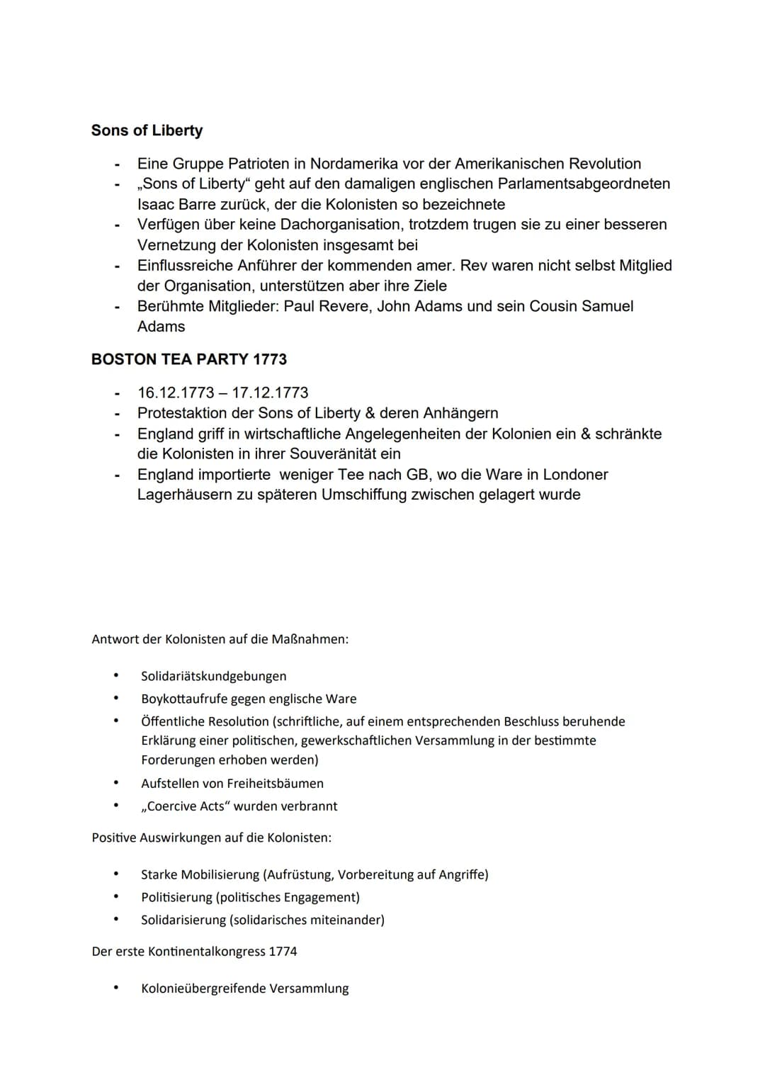 1. Semester - AMERICAN REVOLUTION
Bedeutung der Amerikanischen Revolution:
➤ „Vorbild" bzw „Weltpolizei“ für die Welt
► Haben es geschafft, 