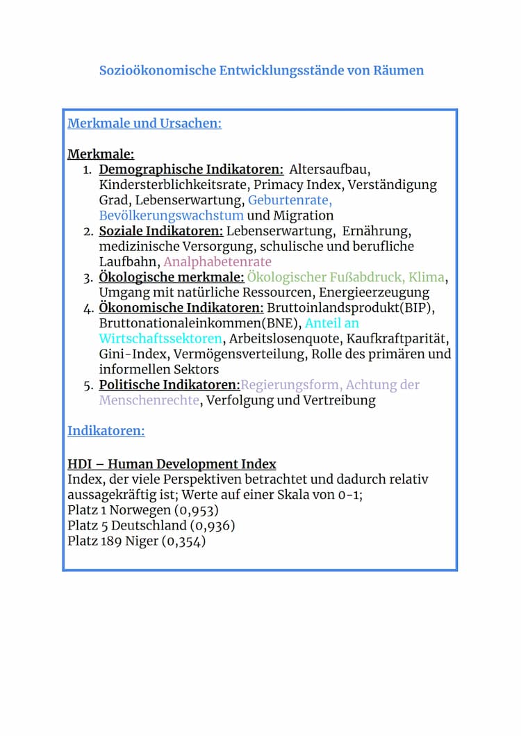 Know Sozioökonomische Entwicklungsstände von Räumen thumbnail