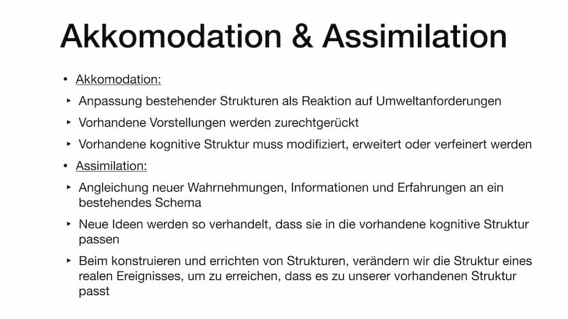 Pädagogik Piaget
Erklärungen und Zusammenfassungen Inhaltsverzeichnis
• Der Kognitivismus
●
Allgemein
Akkomodation und Assimilation
► ,,Wauw