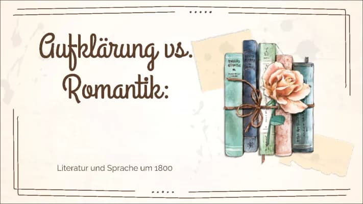 Know Aufklärung vs. Romantik — Deutsch Präsentation GK thumbnail