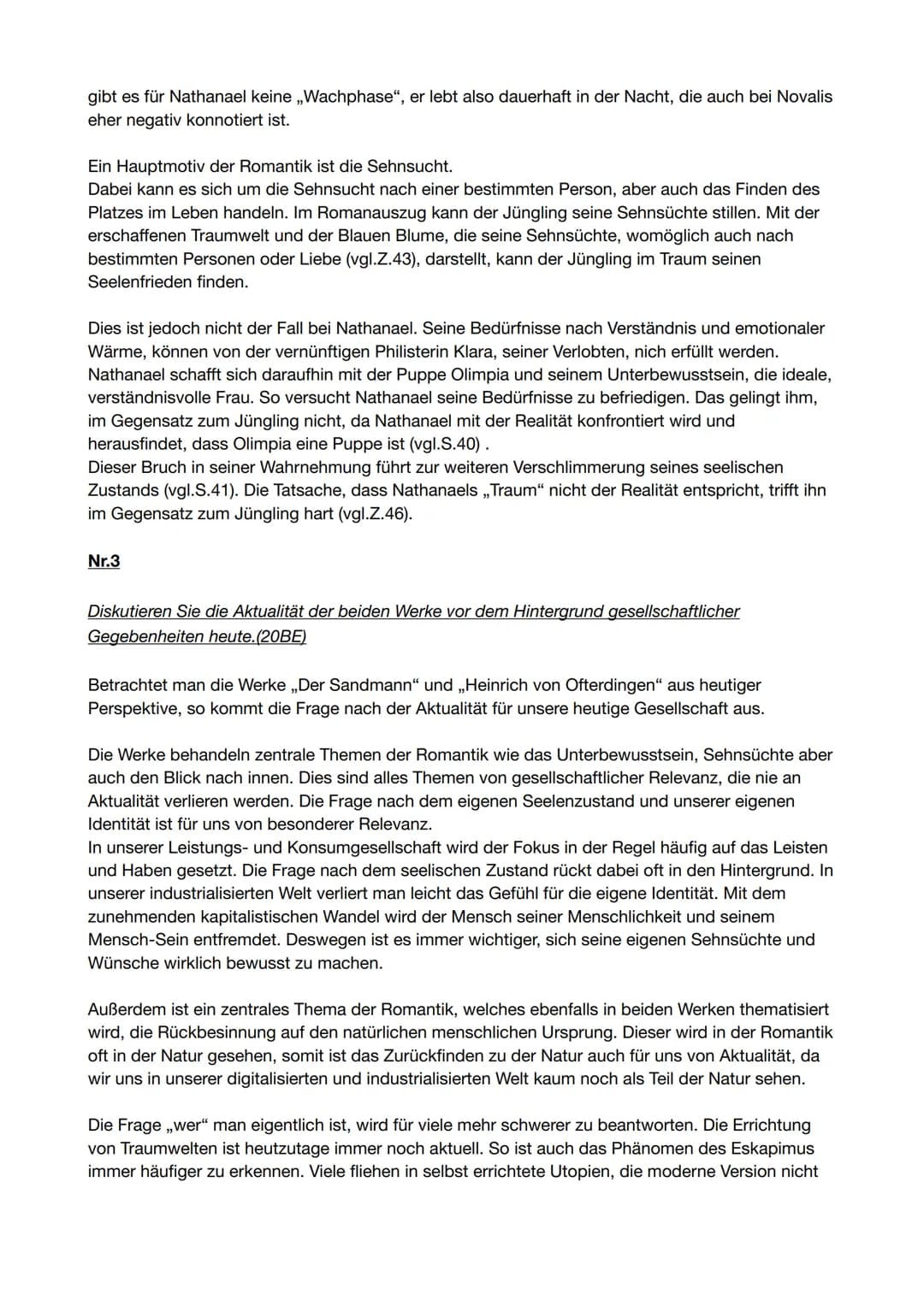 Verbesserung Deutsch Klausur Nr.2 Q1- „Wahrnehmung der Welt-Traum,
Wahn und Wirklichkeit"
Nr.1
Fassen sie den Auszug aus dem Roman Heinrich 