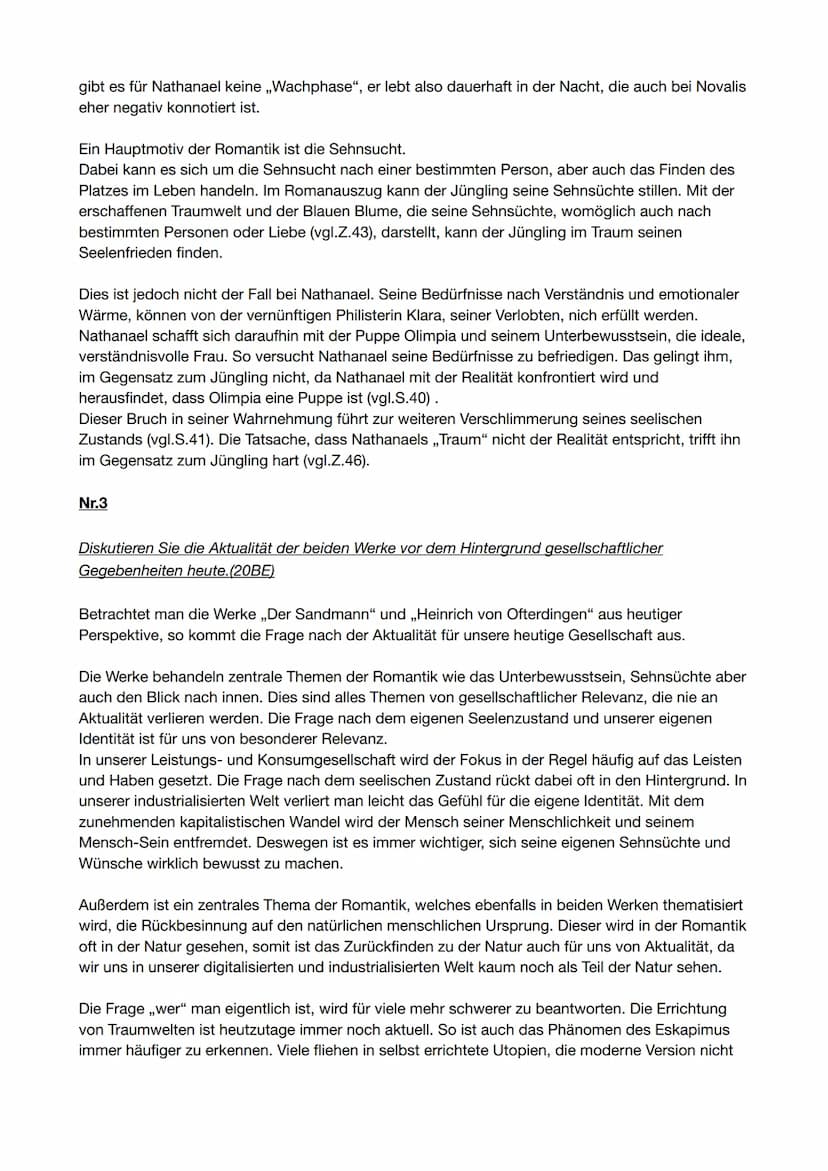 Verbesserung Deutsch Klausur Nr.2 Q1- „Wahrnehmung der Welt-Traum,
Wahn und Wirklichkeit"
Nr.1
Fassen sie den Auszug aus dem Roman Heinrich 