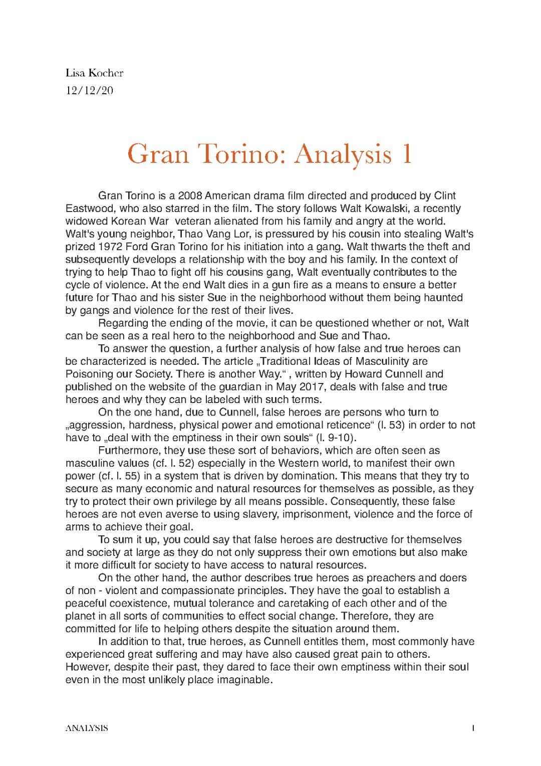 Gran Torino Summary: All You Need for Your Exam and More!