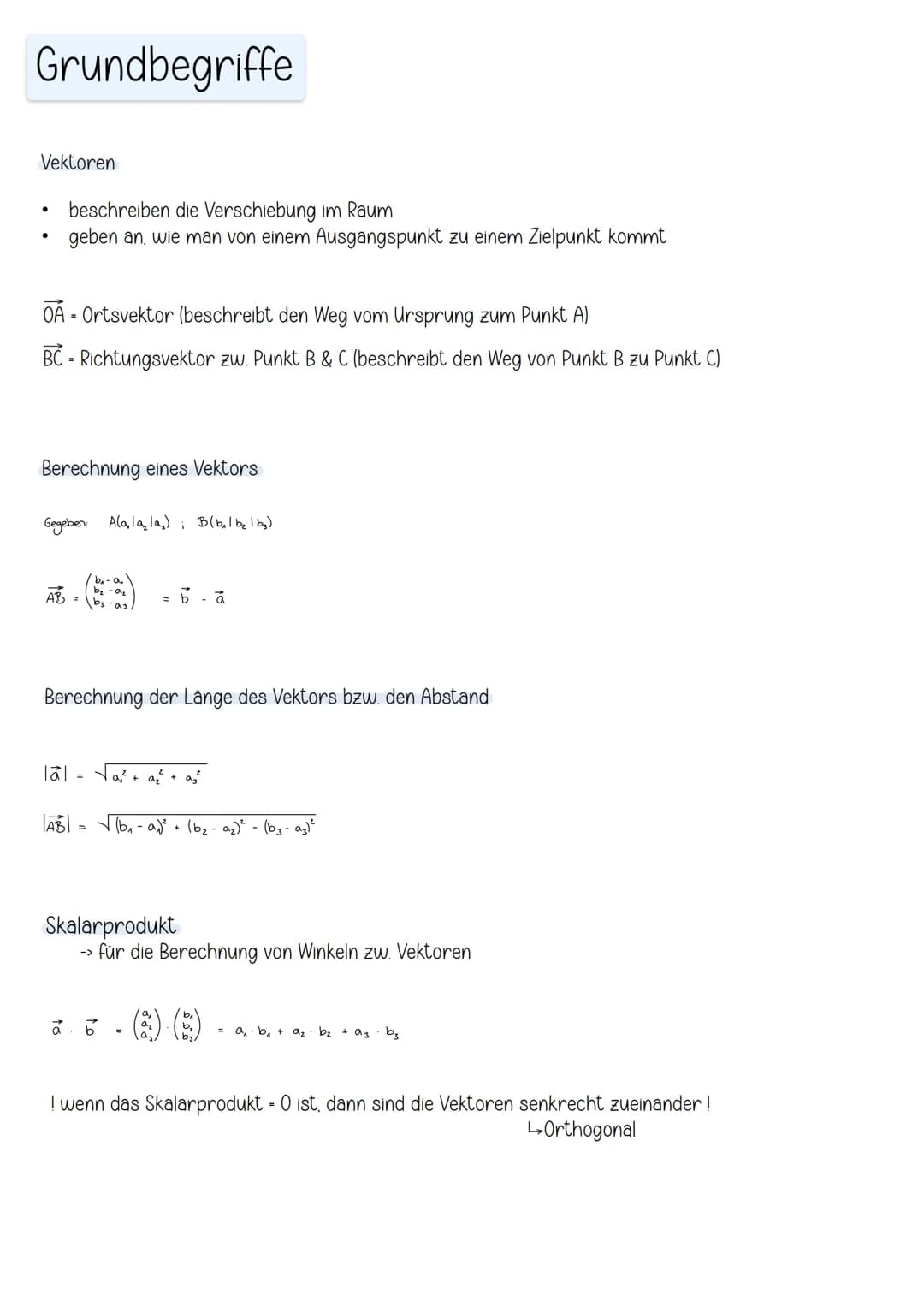 O
Mathe
X=
VEKTORGEOMETRIE
b
a² + b² = c²
M = (x₁+x²₁ 4₁ +²4₂)
2
)
h
- b ± √√√b²-4ac
29
S
b
A=bh
S
V = S³
y=mx+b 15:19
a Geometrie
- Vektor,
