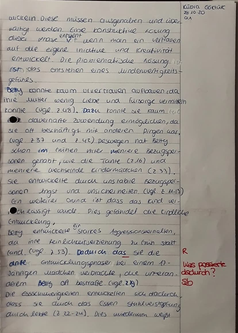 10
5
15
20
25
30
Q1 PA GK
Der Fall Betty
Klausur Nr. 1, 1. Halbjahr 20/21
Reihe: Psychosexuelle und psychosoziale Entwicklungsmodelle
28.10.
