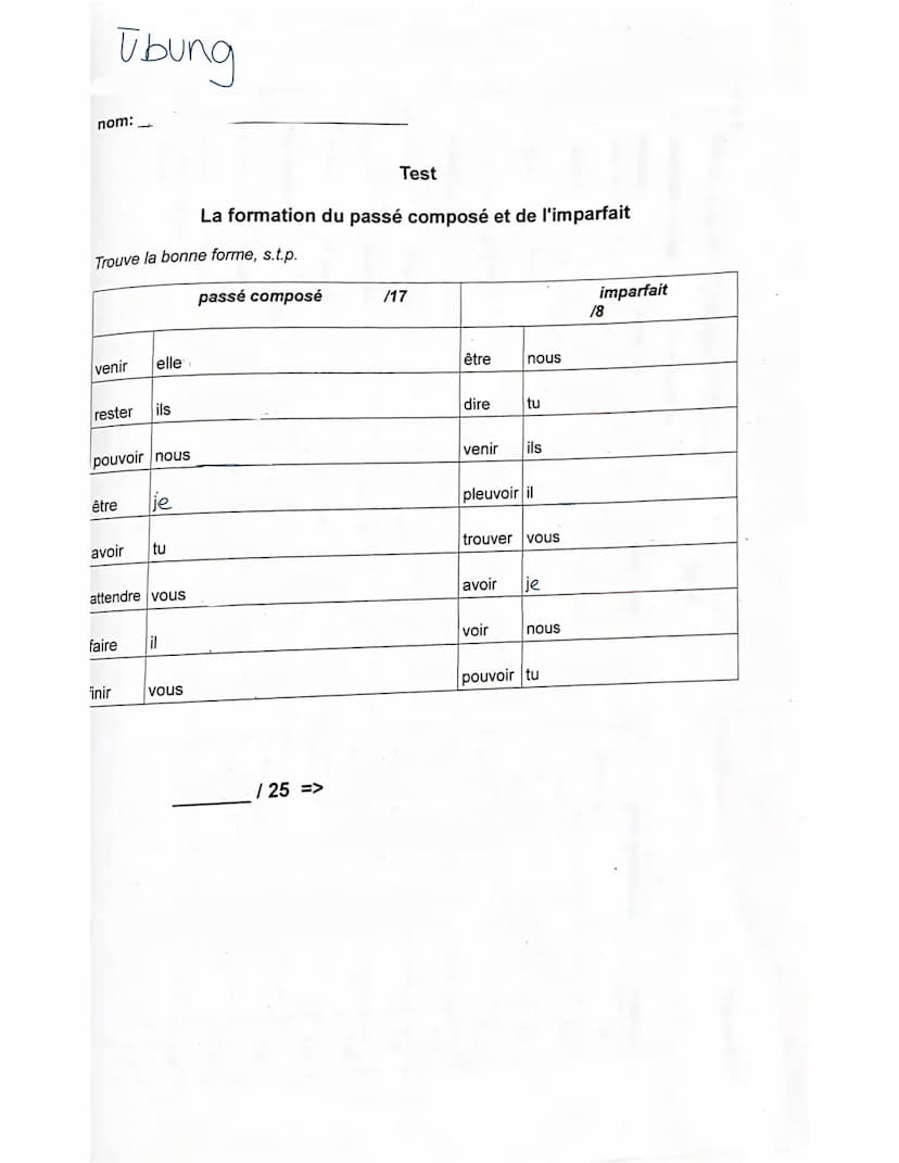 Bildung
allgemein
avoir être
Suis
es
est
૩૪ ૪૩
avons sommes
avez êtes
ont sont
Le passé composé :
avoir
être
Regelmäßigkeiten:
Verben auf te