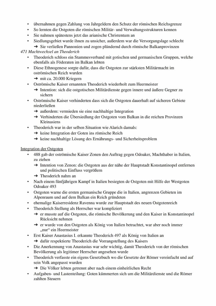 1.1. Ursachen der Völkerwanderung
1.2. Verlauf der Völkerwanderung
2.1. Einwanderung der Westgoten ins römische Reich
2.2. Integration der W