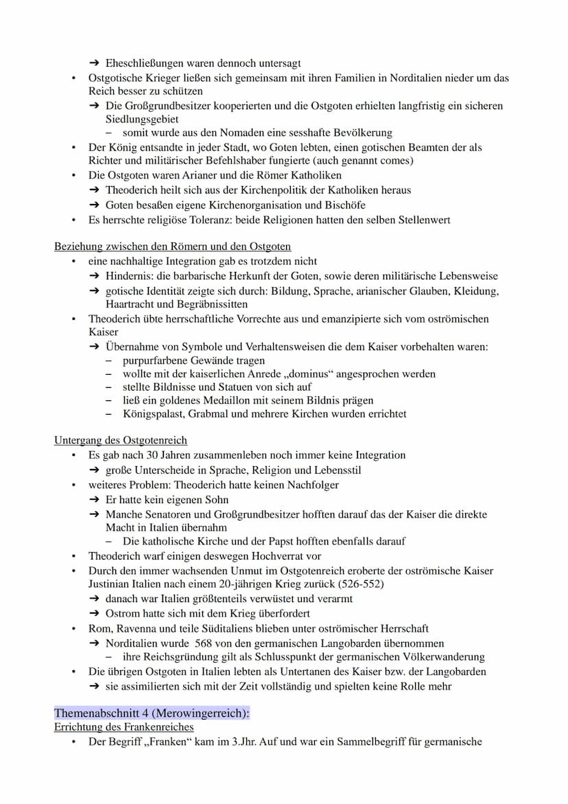 1.1. Ursachen der Völkerwanderung
1.2. Verlauf der Völkerwanderung
2.1. Einwanderung der Westgoten ins römische Reich
2.2. Integration der W