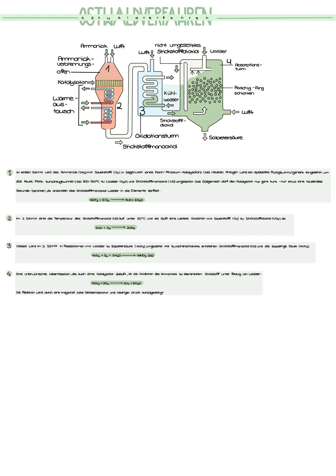 Ammoniaksynthese und Ostwaldverfahren einfach erklärt – Reaktionsgleichungen, Katalysatoren und mehr