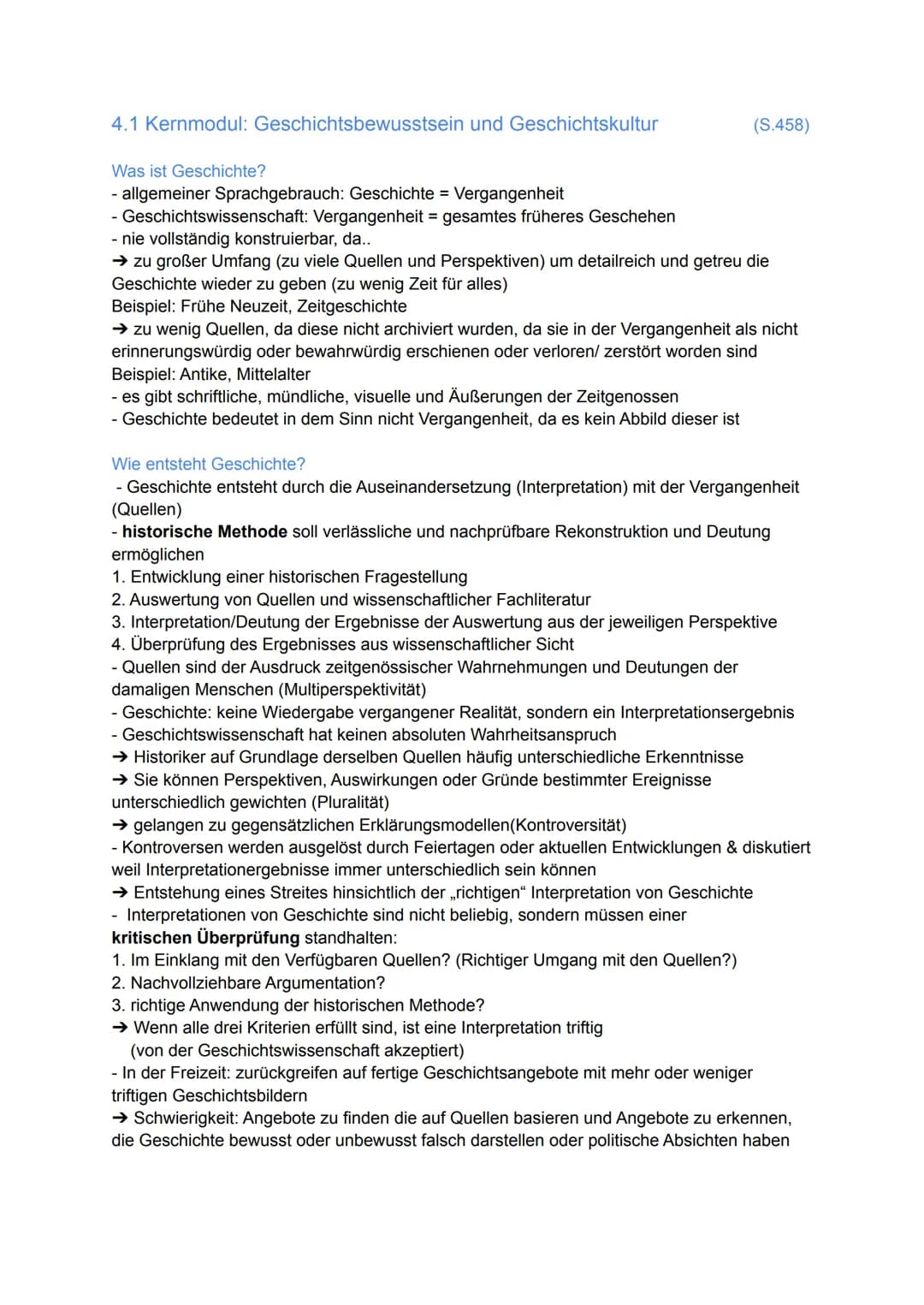 4.1 Kernmodul: Geschichtsbewusstsein und Geschichtskultur
Was ist Geschichte?
- allgemeiner Sprachgebrauch: Geschichte = Vergangenheit
- Ges