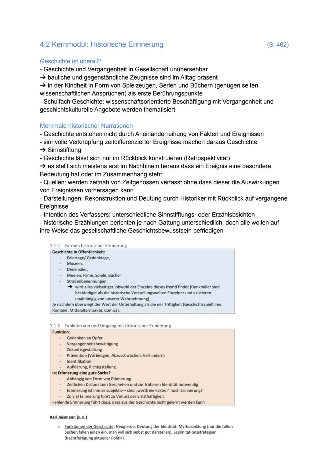 4.1 Kernmodul: Geschichtsbewusstsein und Geschichtskultur
Was ist Geschichte?
- allgemeiner Sprachgebrauch: Geschichte = Vergangenheit
- Ges