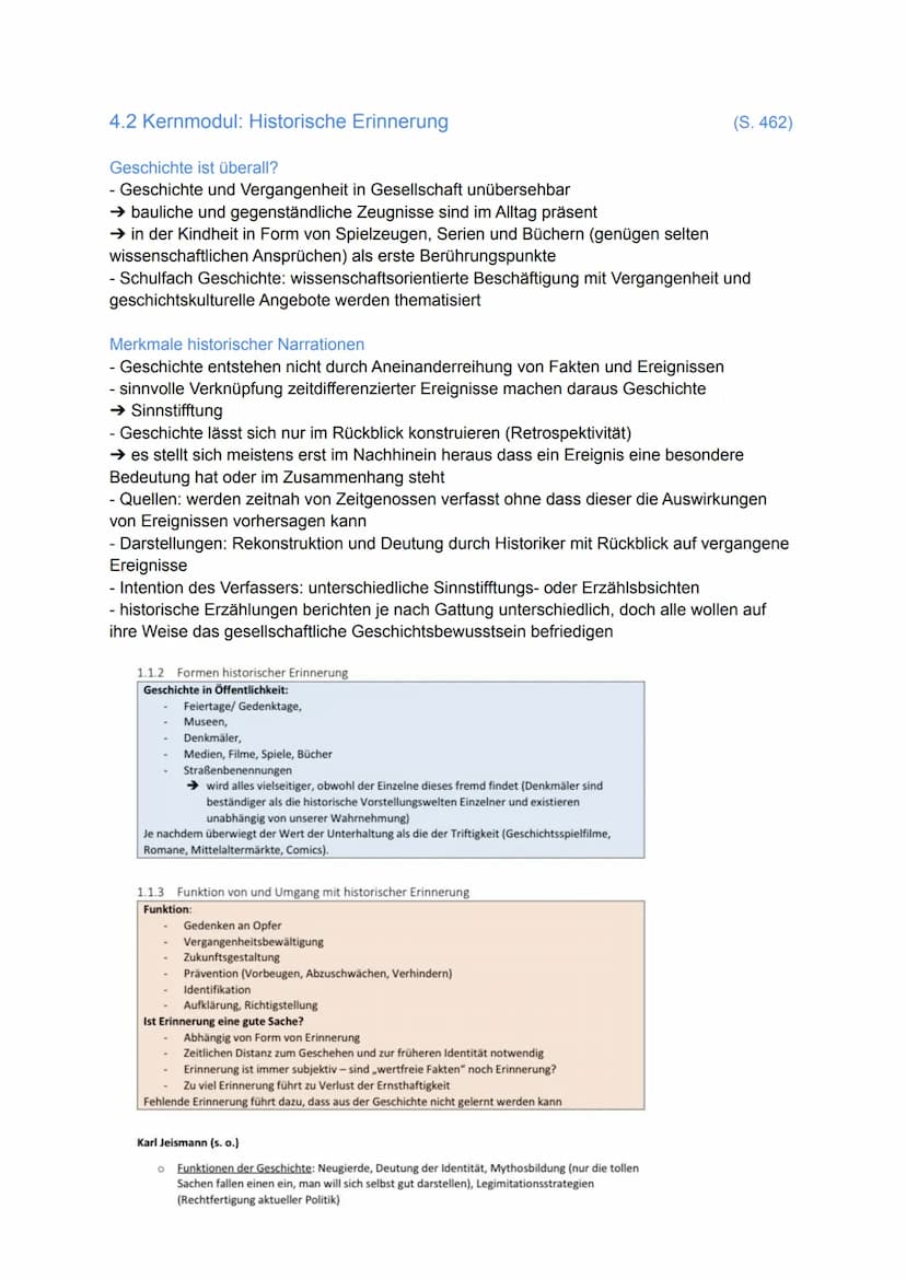 4.1 Kernmodul: Geschichtsbewusstsein und Geschichtskultur
Was ist Geschichte?
- allgemeiner Sprachgebrauch: Geschichte = Vergangenheit
- Ges