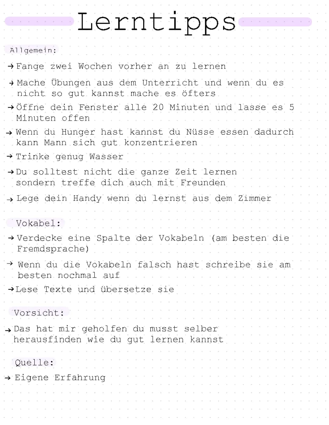 Lerntipps 