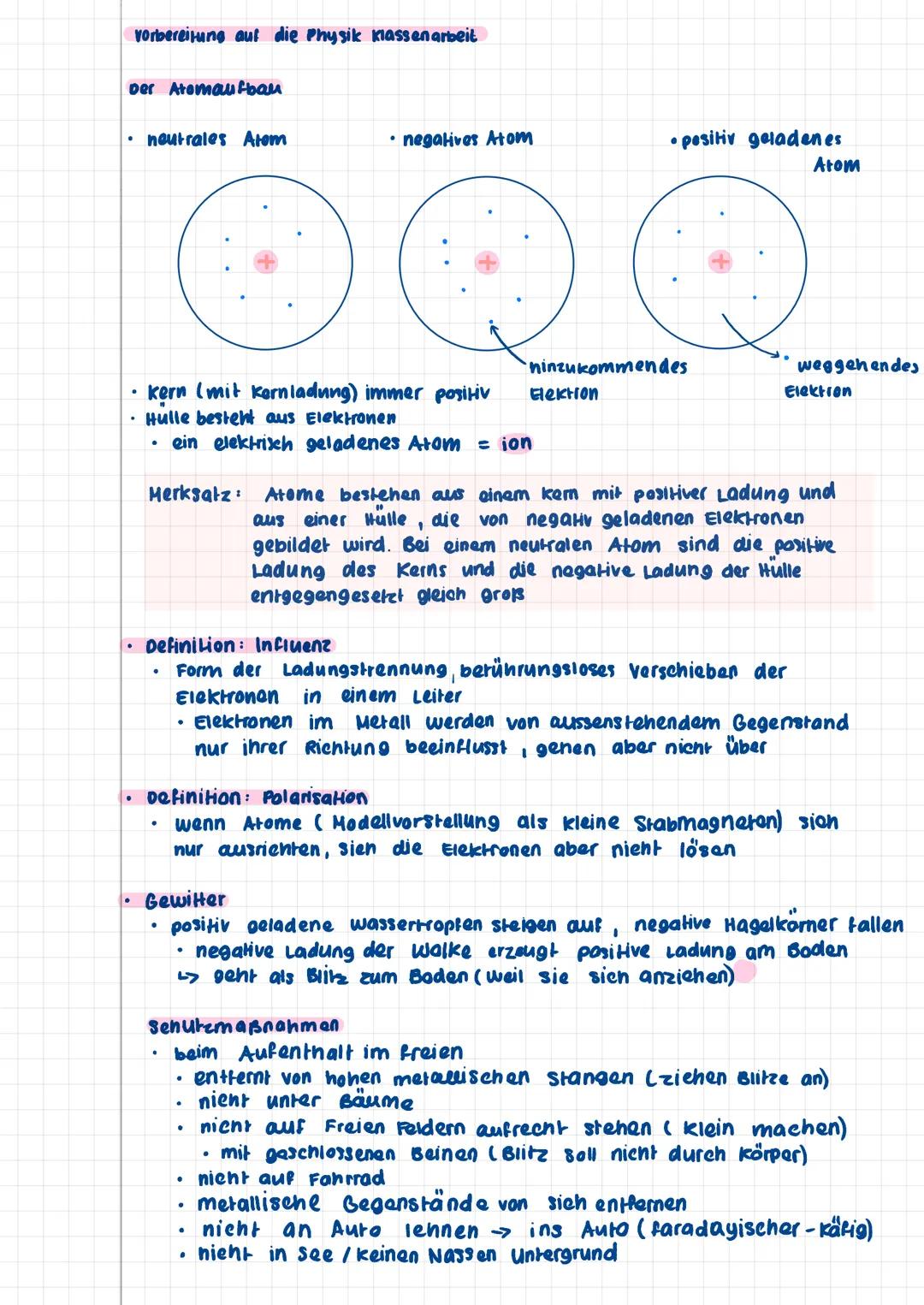 Themen:
●
●
.
.
Physik Klassenarbeit Elektrizität Klasse 8
Reibungsversuche, Elektron
Elektrisierung
Ladung + Aufbau u. Funktion
Elektroskop