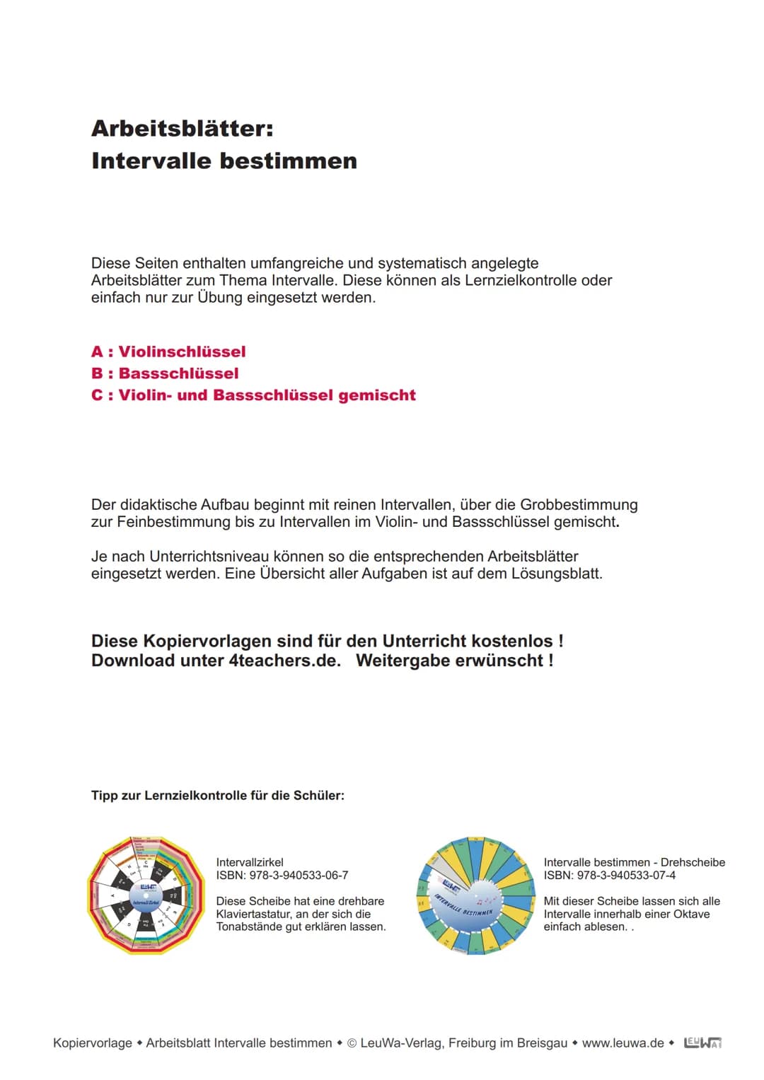 Arbeitsblätter:
Intervalle bestimmen
Diese Seiten enthalten umfangreiche und systematisch angelegte
Arbeitsblätter zum Thema Intervalle. Die