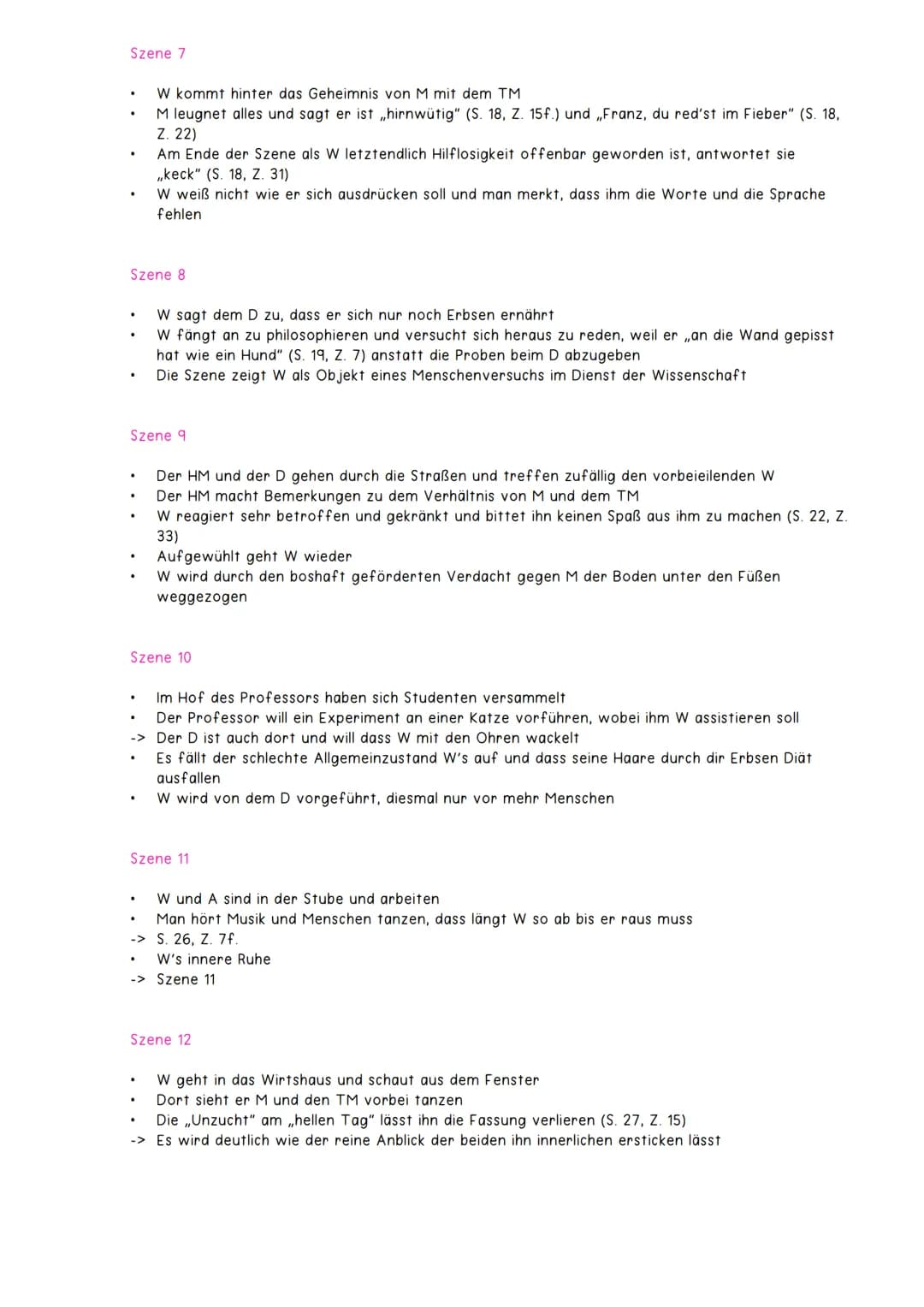 Andres
HM ist A's Vorgesetzter
Hauptmann
D verängstigt HM
Beide ironisch
HM unterordnend
D hochmütig
Gute Freunde (Kameraden)
A schenkt W se