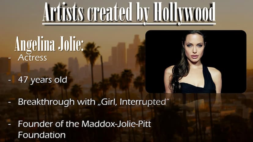 Hollywood Topics
I. What is Hollywood?
II. Sights
III. Artists created by Hollywood
IV. How does Hollywood affect us?
V. Problematic or life