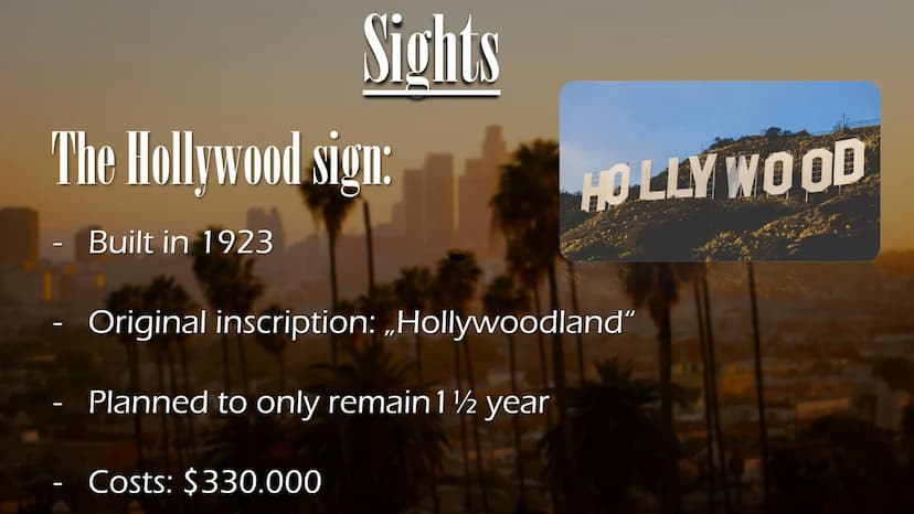 Hollywood Topics
I. What is Hollywood?
II. Sights
III. Artists created by Hollywood
IV. How does Hollywood affect us?
V. Problematic or life