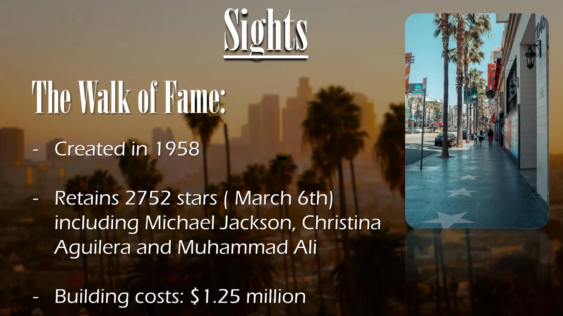 Hollywood Topics
I. What is Hollywood?
II. Sights
III. Artists created by Hollywood
IV. How does Hollywood affect us?
V. Problematic or life