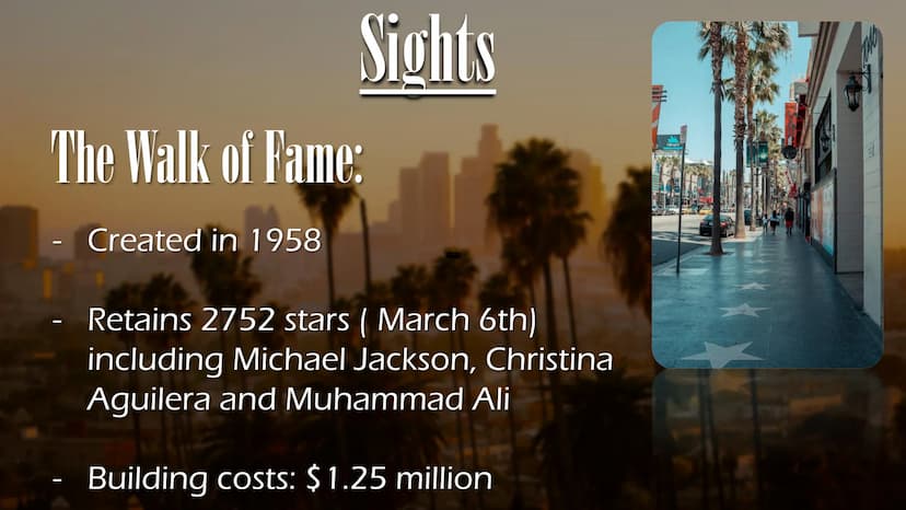 Hollywood Topics
I. What is Hollywood?
II. Sights
III. Artists created by Hollywood
IV. How does Hollywood affect us?
V. Problematic or life