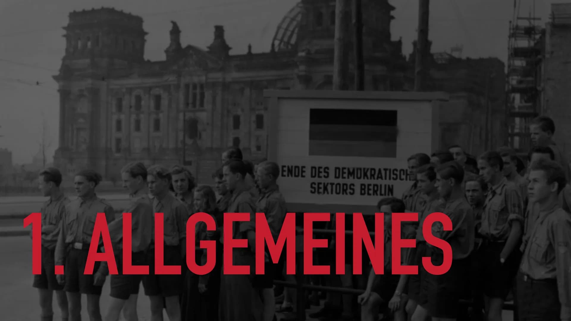 Allgemeines
- Hauptstadt: Ost-Berlin
- Gründung: 10.07.1949
- Ideologie: östliches Weltbild,
Sozialismus
Wahlen: nicht geheim/gerecht
- Mein
