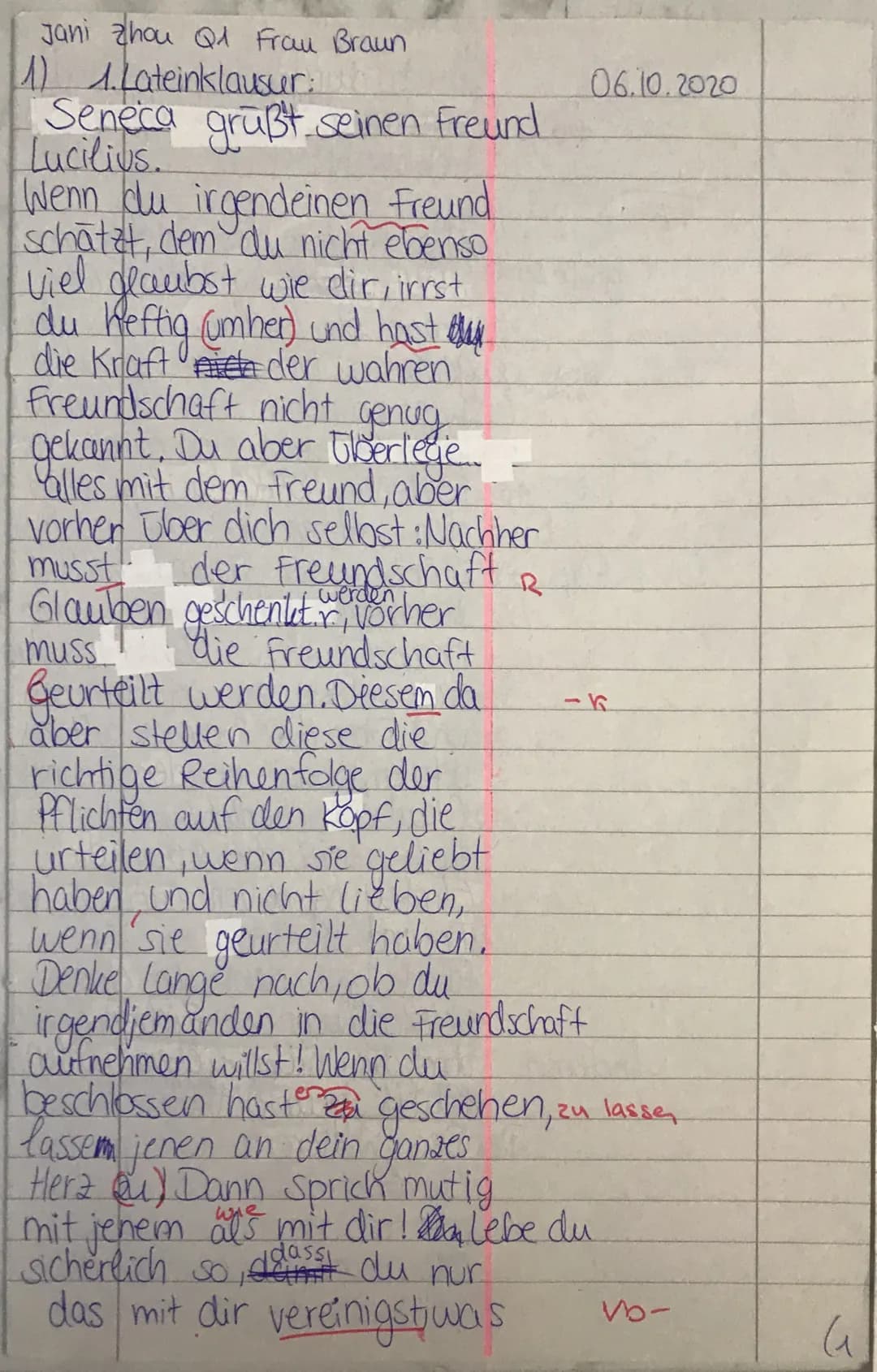 um zur ratio perfecta zu
gelangen. Werte wie Tugend,
also
die sittliche Vollkommenheit,
spielen in der stoischen
Philosoplice eine große Rol