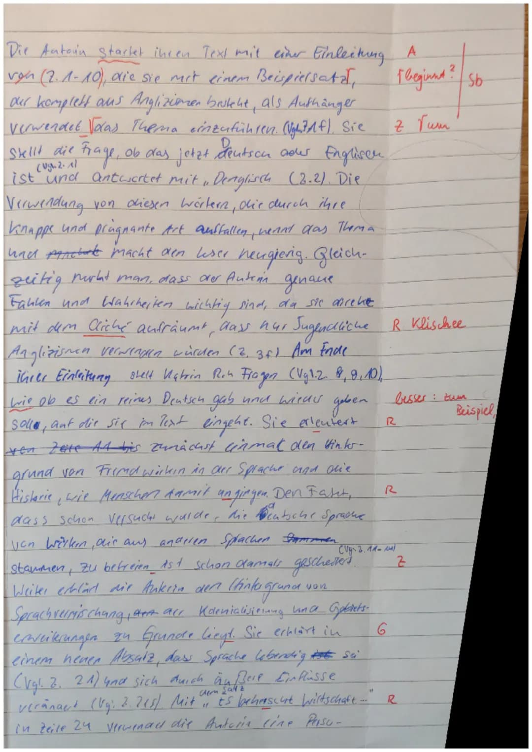 1. Klausur EF/11
Aufgabenart:
Textgrundlage:
Zugelassene Hilfsmittel:
Bearbeitungszeit:
IA: Analyse eines Sachtextes
Karin Rohr, Denglisch-C