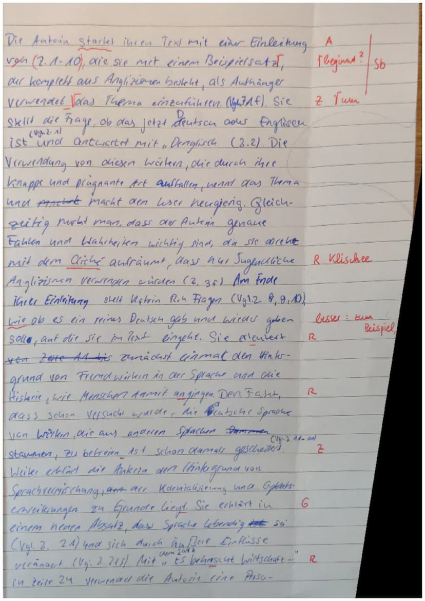 1. Klausur EF/11
Aufgabenart:
Textgrundlage:
Zugelassene Hilfsmittel:
Bearbeitungszeit:
IA: Analyse eines Sachtextes
Karin Rohr, Denglisch-C