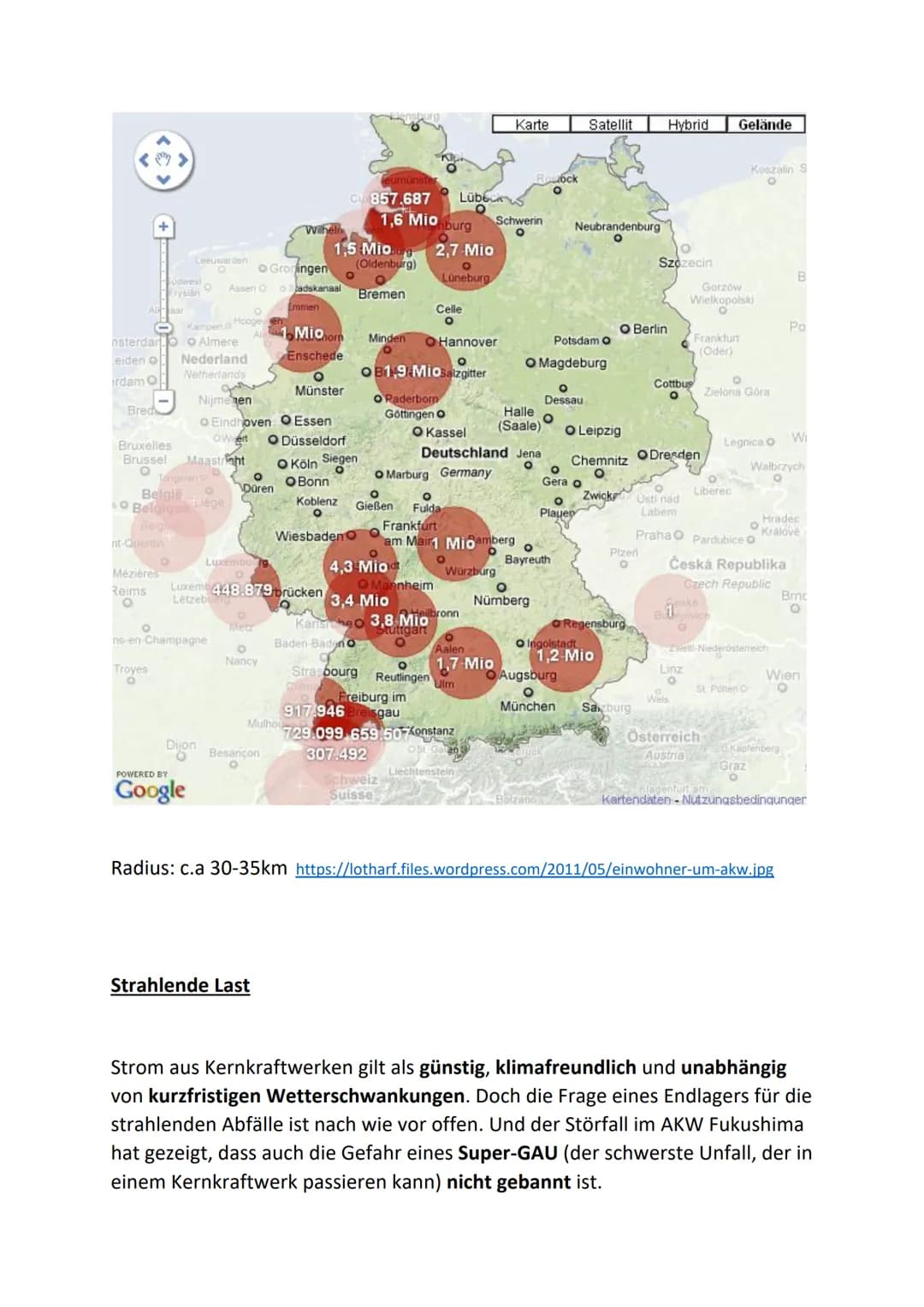 ●
Kernkraftwerke weltweit
USA
●
Kanada
2mm
●
Mexiko
2
Brasilien
Argentinien
Quelle: Nuklearforum Schweiz, 2013
2m
Armenien
Südafrika
Gute Gr