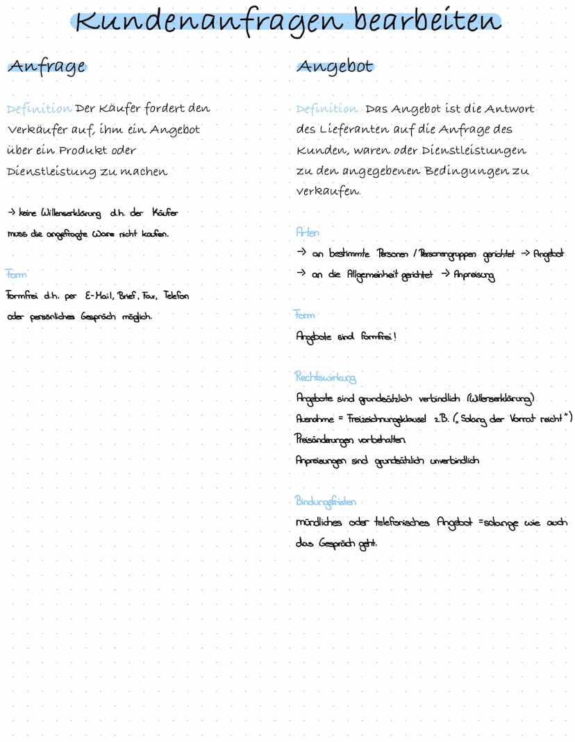 Schriftliche Prüfung
23.05.2022
LF03
Aufträge kundenorientiert bearbeiten
Kundenanfragen bearbeiten
Angebotspreise Kalkulieren
Kaufverträge 