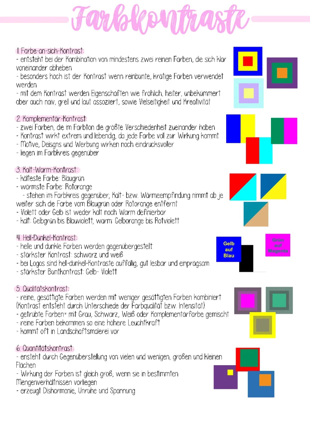 Farbkontraste