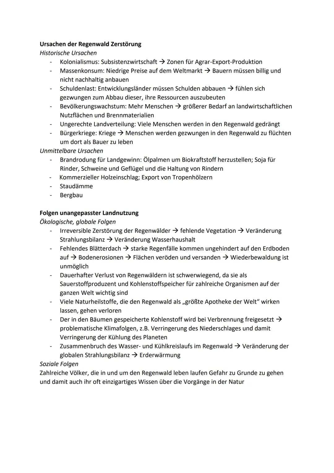 Erdkunde Abitur - Schwerpunkt - Kapitel 2.1 Die Tropen
Aufteilung der Tropen in 2 Arten:
I. Innere/immer feuchte Tropen: 10° nördlich und 10