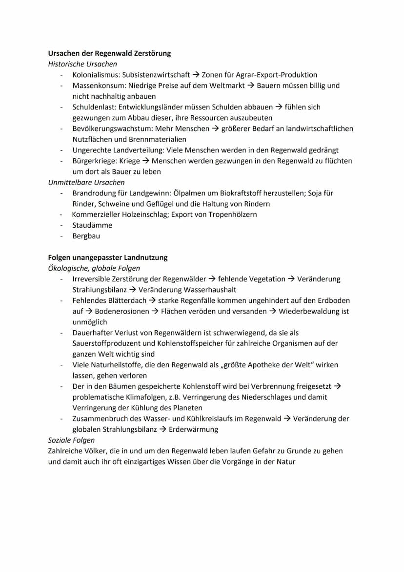 Erdkunde Abitur - Schwerpunkt - Kapitel 2.1 Die Tropen
Aufteilung der Tropen in 2 Arten:
I. Innere/immer feuchte Tropen: 10° nördlich und 10