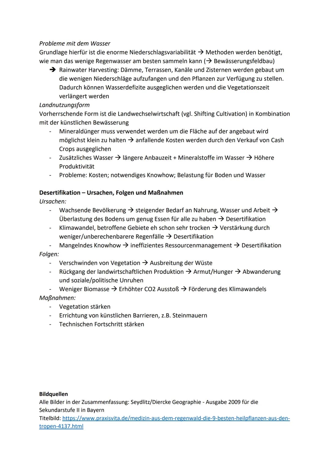 Erdkunde Abitur - Schwerpunkt - Kapitel 2.1 Die Tropen
Aufteilung der Tropen in 2 Arten:
I. Innere/immer feuchte Tropen: 10° nördlich und 10