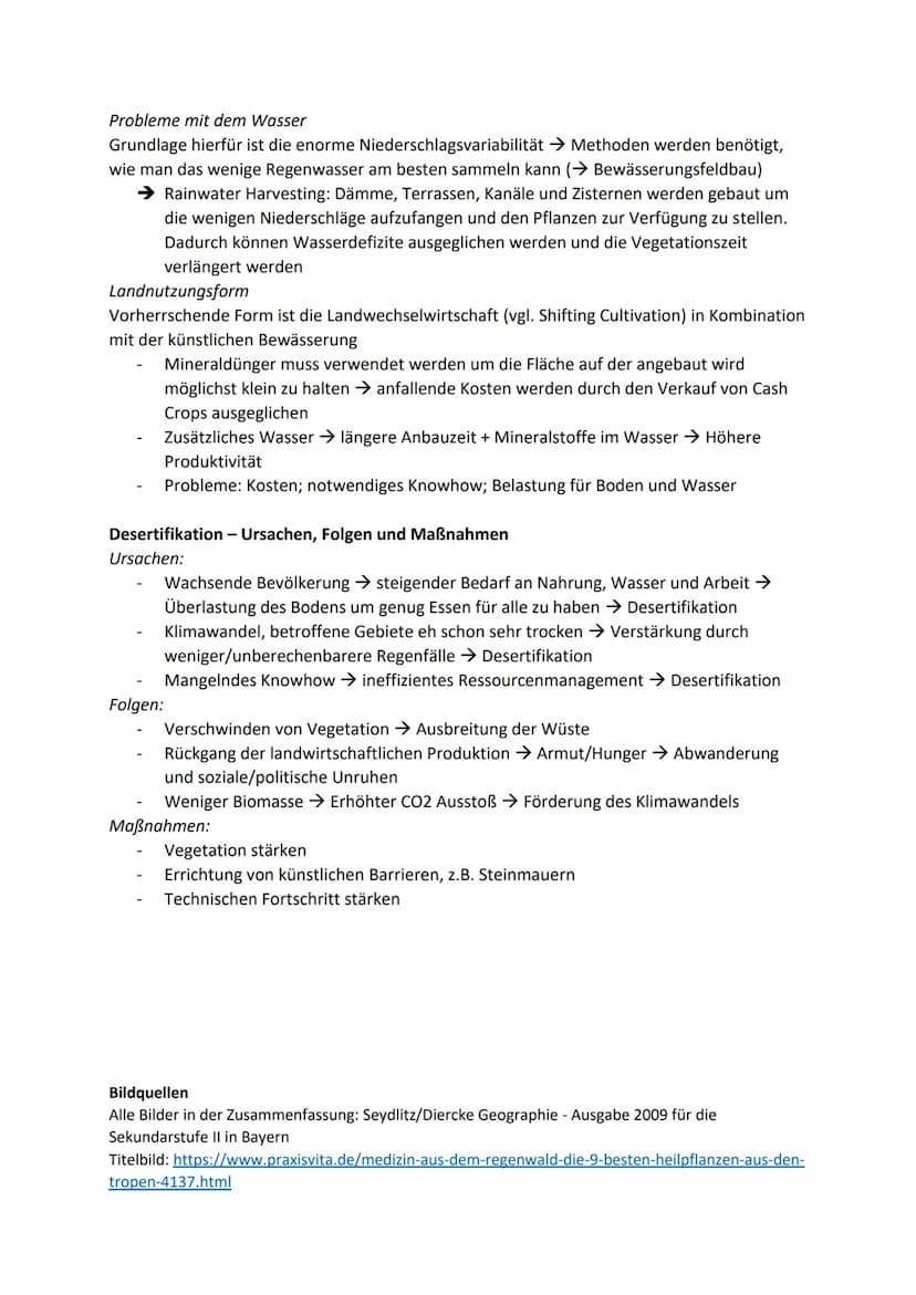 Erdkunde Abitur - Schwerpunkt - Kapitel 2.1 Die Tropen
Aufteilung der Tropen in 2 Arten:
I. Innere/immer feuchte Tropen: 10° nördlich und 10