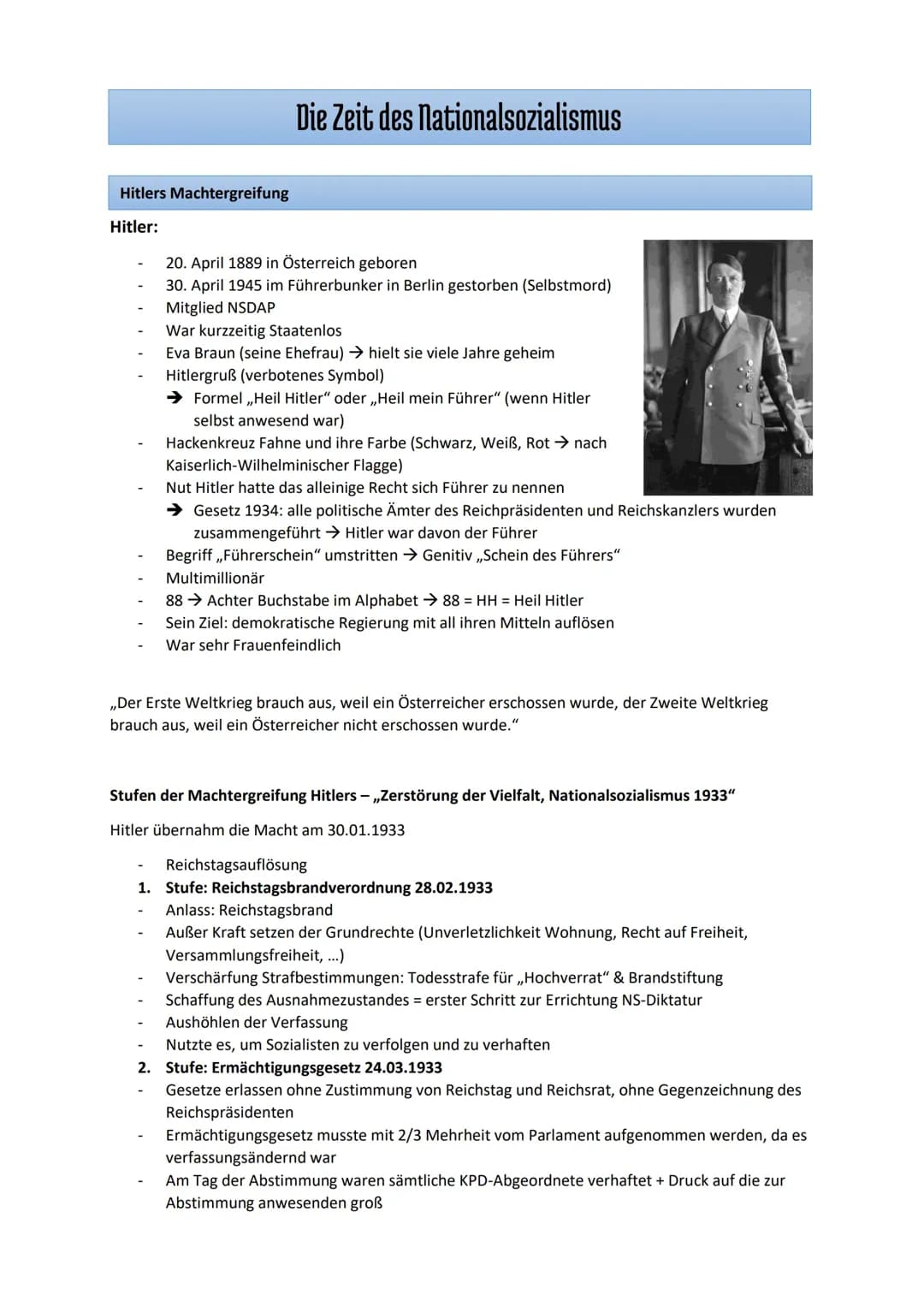 Zeit des Nationalsozialismus