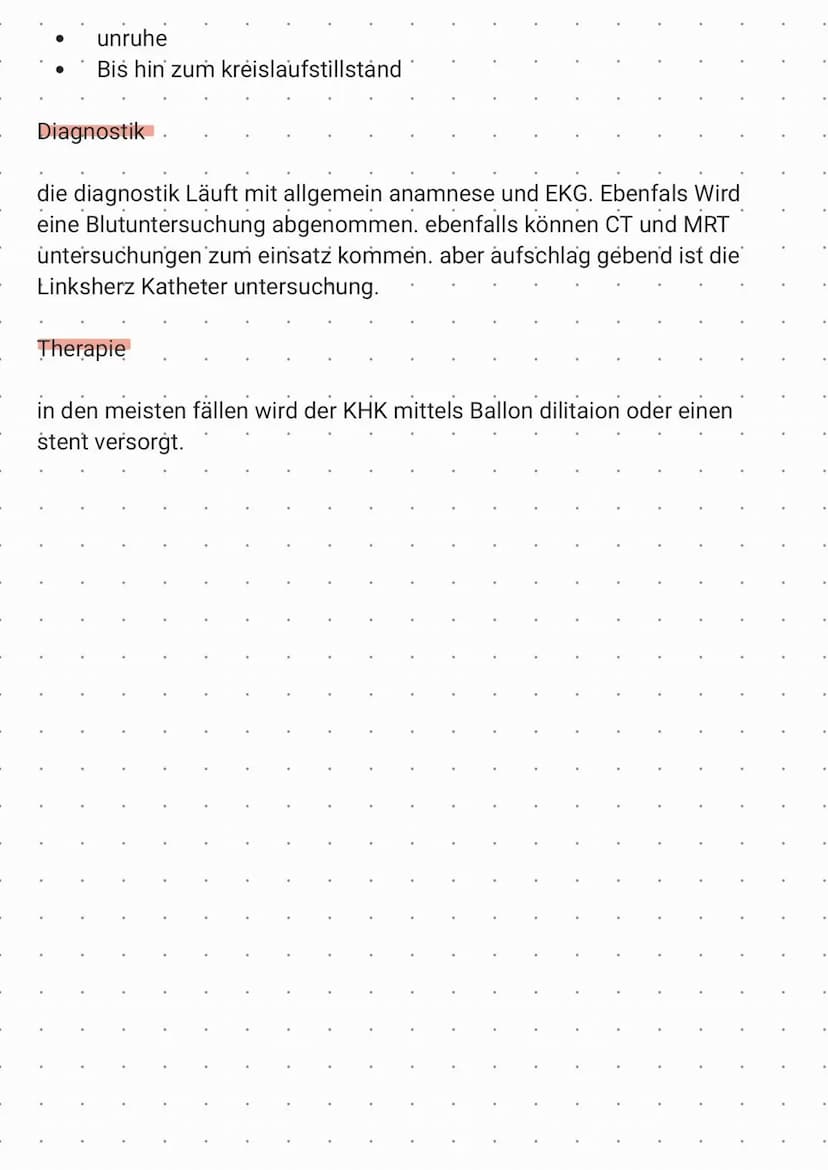 КАК
die KHK ist eine Minderdurchblutung des Herz muskel die durch
verhängung der Herz kranzgefäße Verursacht wird. auf folge dessen ist
das 