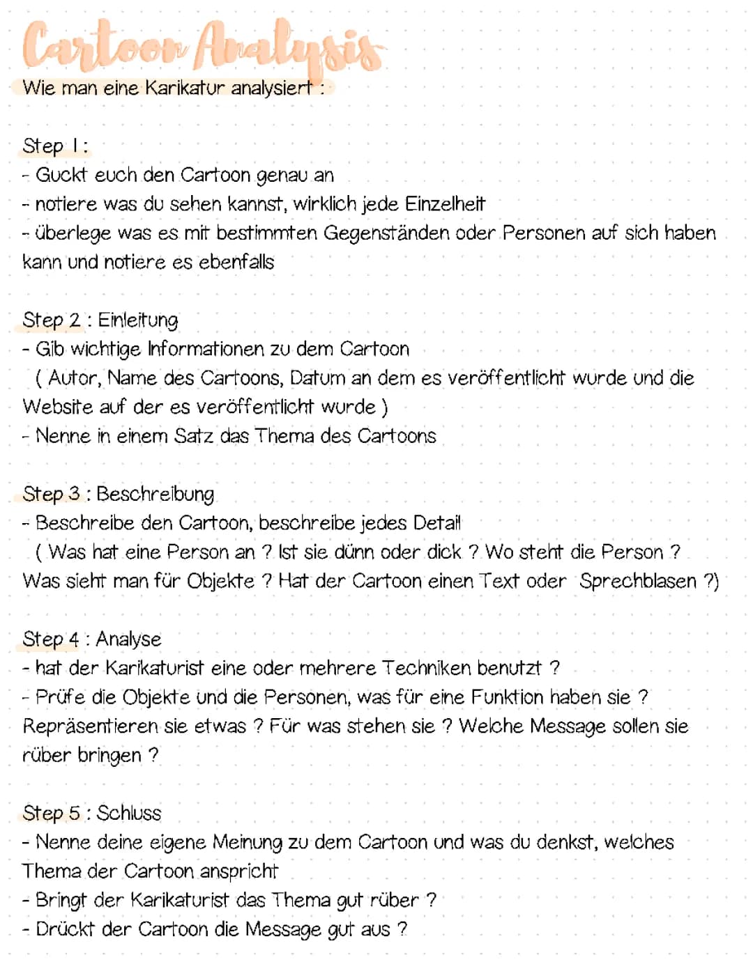 Cartoon Analyse Englisch und Karikatur Analyse: Musterlösungen und Beispiele