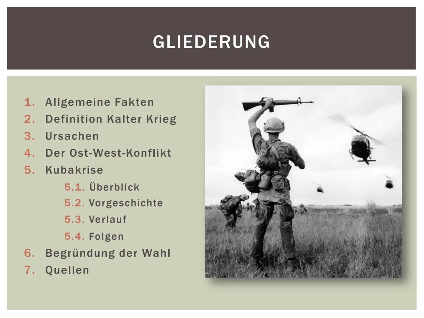 DER KALTE KRIEG
- Vanessa Siebert, 10c
>>weder Krieg
noch Frieden
zwischen dem
Ost- und dem
Westblock<< GLIEDERUNG
1. Allgemeine Fakten
2. D