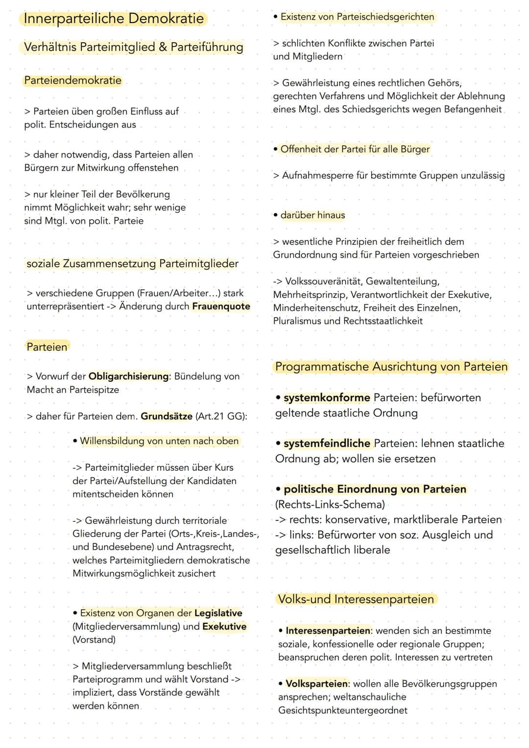  Staatsstrukturprinzipien
Grundlagen des politischen Systems
• Art. 1 GG -> Grundlage für alle Artikel
• Art. 2-19 GG -> Menschen- und Bürge