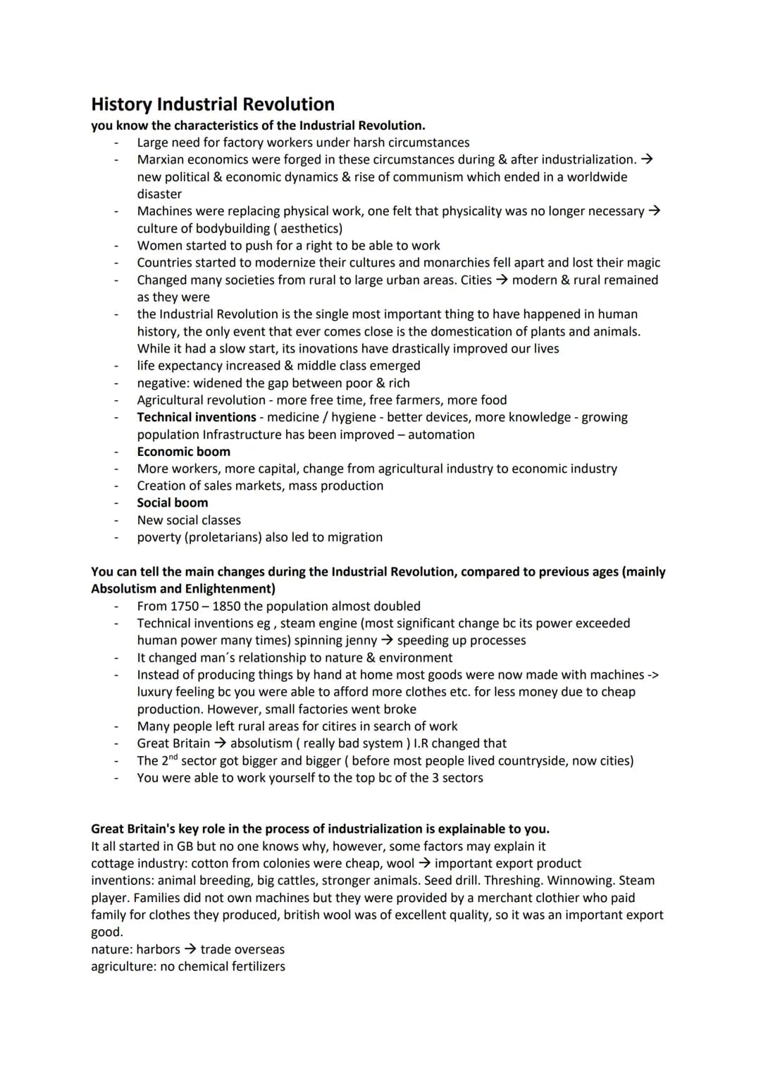 History Industrial Revolution
you know the characteristics of the Industrial Revolution.
Large need for factory workers under harsh circumst