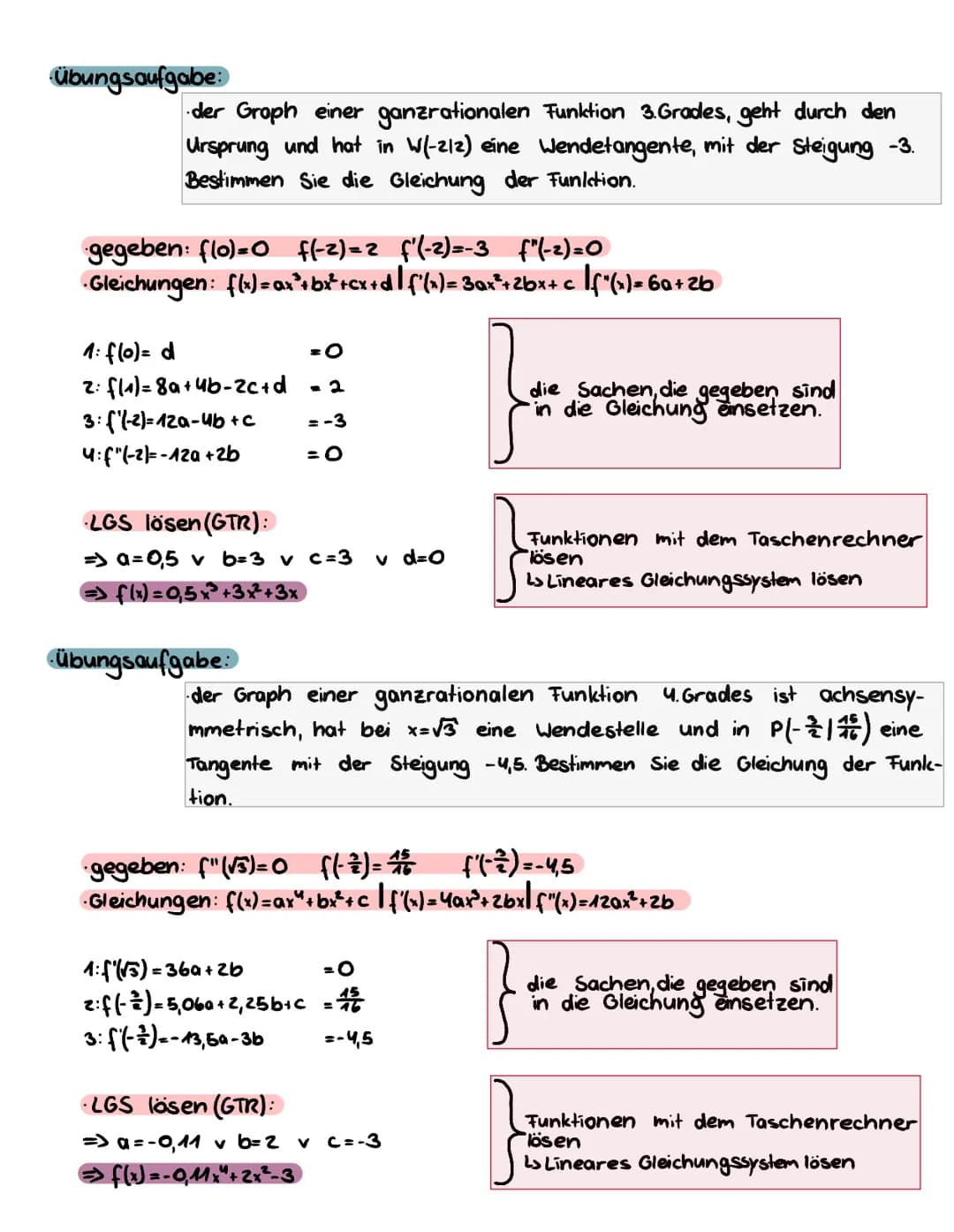 gegeben:
I: 3x+6x-2x
II: 3x +2x + x
TIL: 4,5x+5x -5x
GTR
S
linSolve
Taschenrechner:
ausklammern:
= -4
= O
= -9
3.x+6y-2-2=-4
3x +2y + 2
- 15