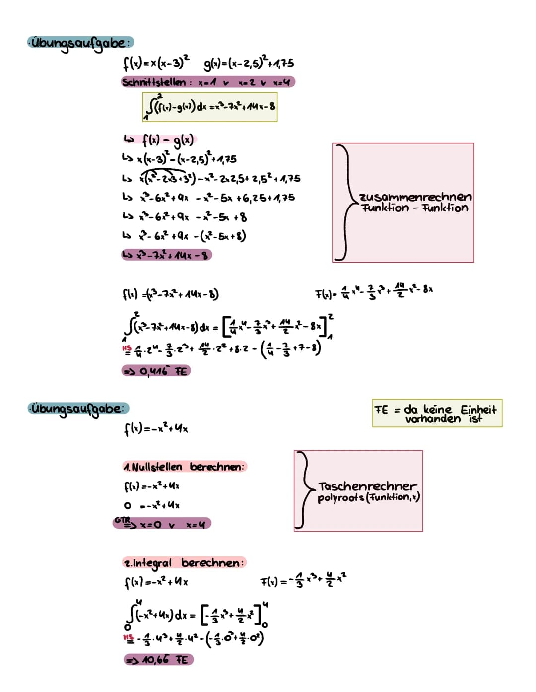 gegeben:
I: 3x+6x-2x
II: 3x +2x + x
TIL: 4,5x+5x -5x
GTR
S
linSolve
Taschenrechner:
ausklammern:
= -4
= O
= -9
3.x+6y-2-2=-4
3x +2y + 2
- 15